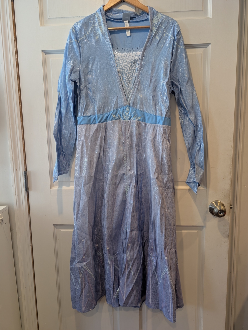 Disney Frozen II Elsa Blue Long Sleeve V-Neck Dress Halloween Kids XL